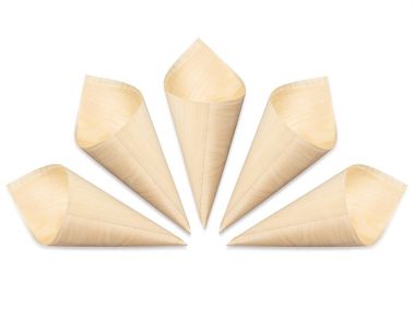 Disposable Wood Cones