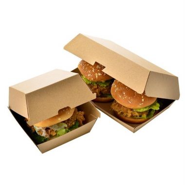 Kraft Paper Fry Chicken Hamburger Packaging Box