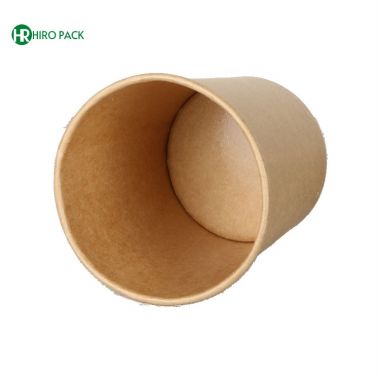 White Kraft paper soup cup