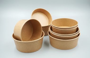 Kraft paper bowl for salad