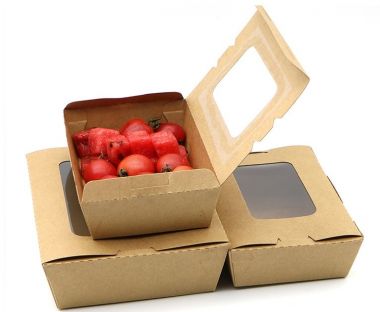 500ml Kraft Paper Lunch box with Window