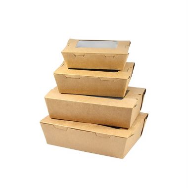 1600ml Kraft Paper Lunch box with Window